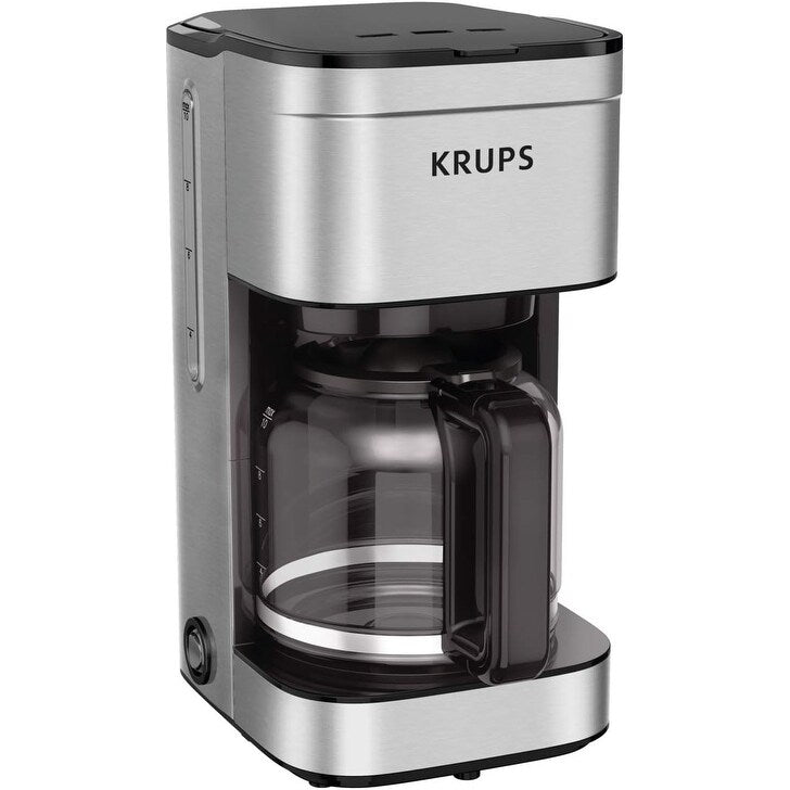Cafetière à filtre 10 tasses, écran numérique, finition en acier inoxydable, minuterie programmable, arrêt automatique.