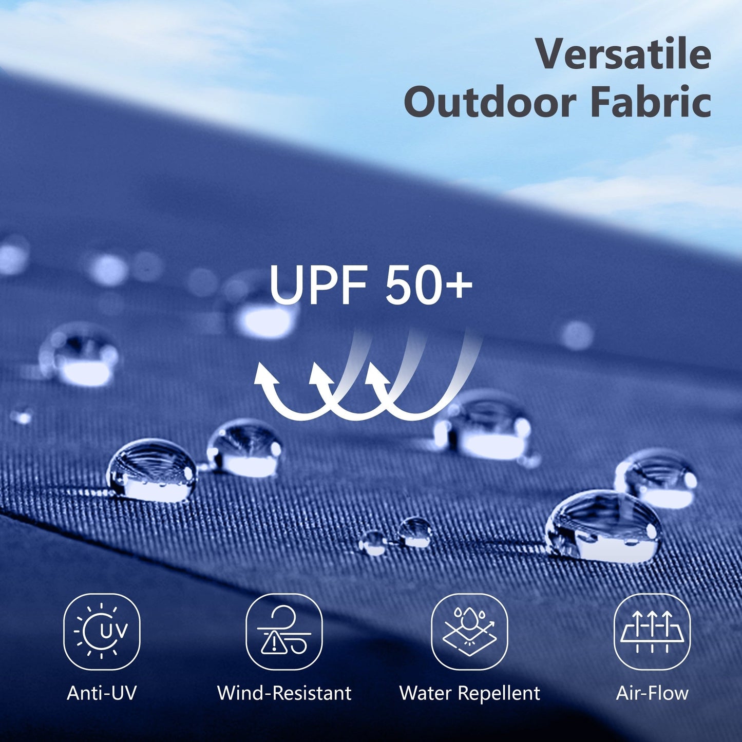 MAISON ARTS Parasol de terrasse double face extra large de 4,5 m avec socle inclus