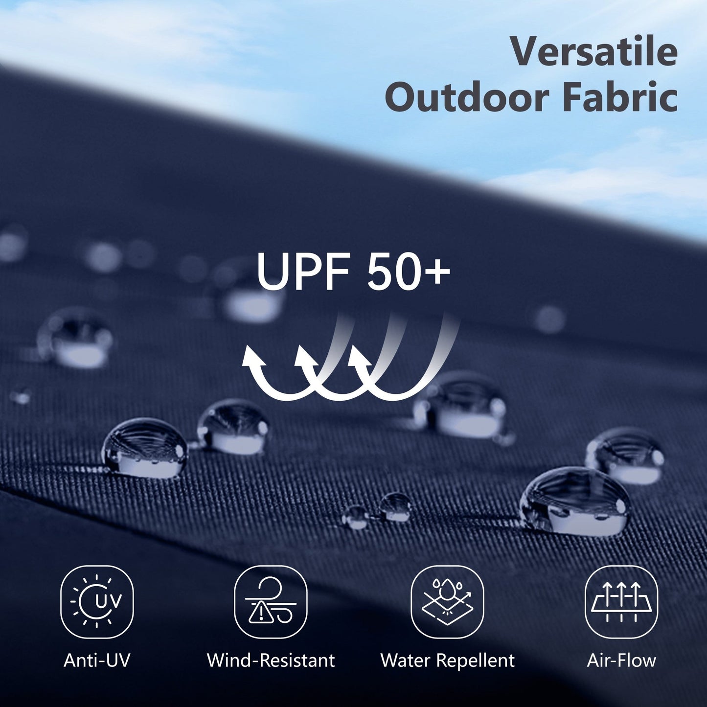 MAISON ARTS Parasol de terrasse double face extra large de 4,5 m avec socle inclus