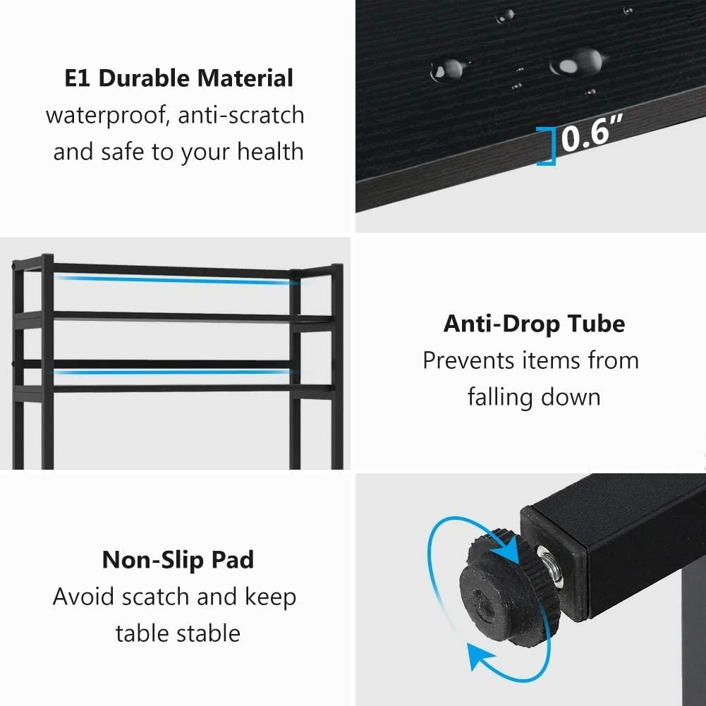 Étagère de rangement utilitaire à 5 niveaux pour cuisine, support pour four à micro-ondes, chariot à micro-ondes industriel avec meuble de rangement.