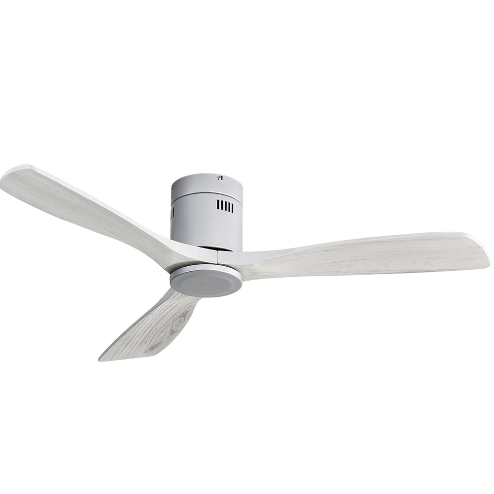 Ventilateur de plafond Sofucor à montage encastré de 52 pouces avec télécommande, moteur réversible, éclairage intégré en option.