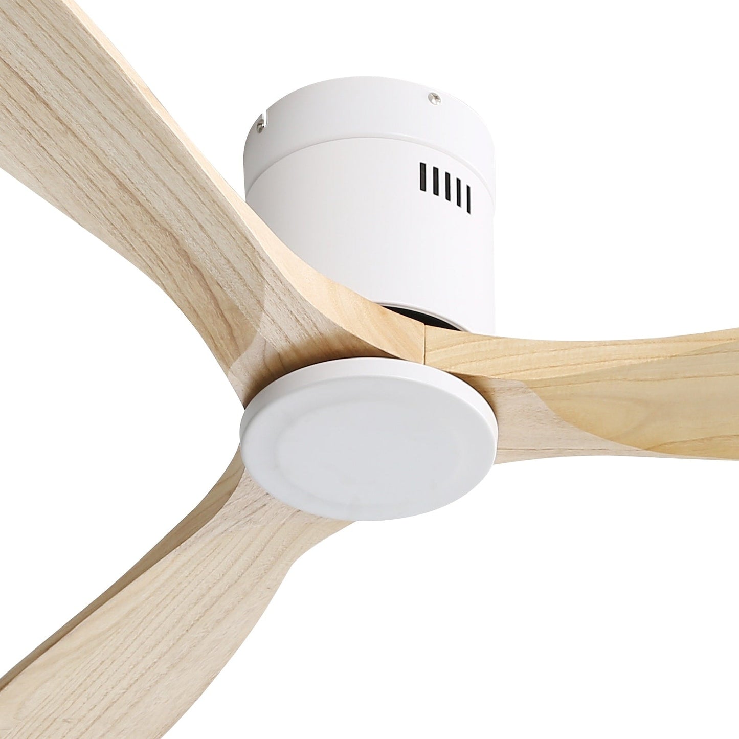 Ventilateur de plafond Sofucor à montage encastré de 52 pouces avec télécommande, moteur réversible, éclairage intégré en option.