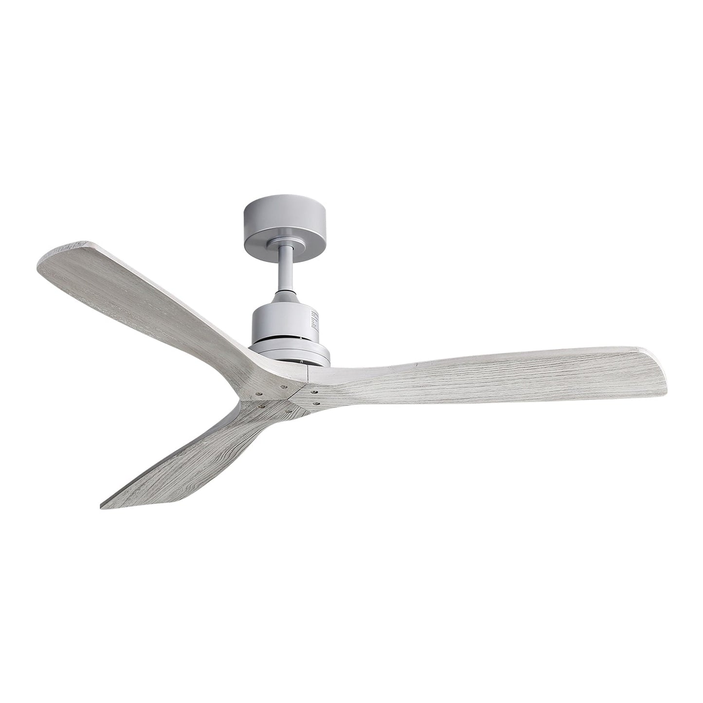 Ventilateur de plafond moderne de 52 pouces en bois massif/ABS avec télécommande (sans éclairage), 6 vitesses de ventilation, flux d'air réversible.