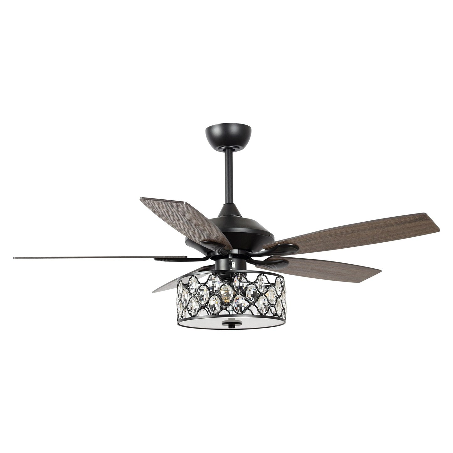 52 Lampe de plafond moderne à 4 lumières, lustre en cristal avec télécommande