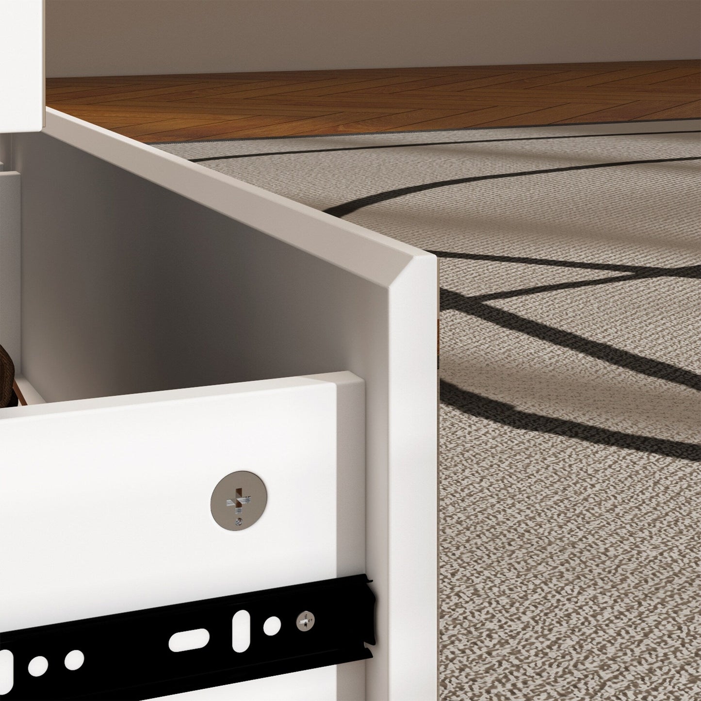 Meuble de rangement à 9 tiroirs, 63W, pour salon ou chambre à coucher.