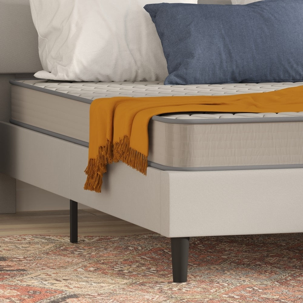 Matelas hybride à ressorts à revêtement semi-rigide de densité moyenne