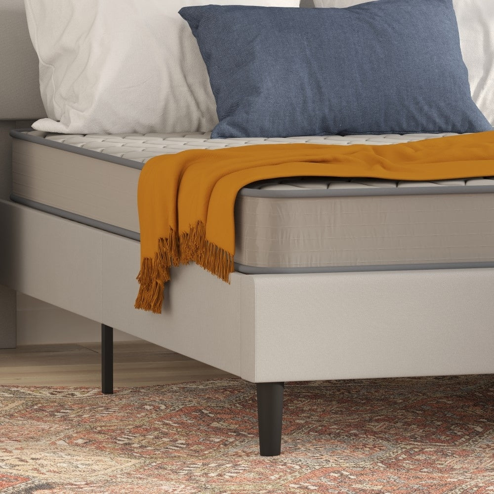 Matelas hybride à ressorts à revêtement semi-rigide de densité moyenne