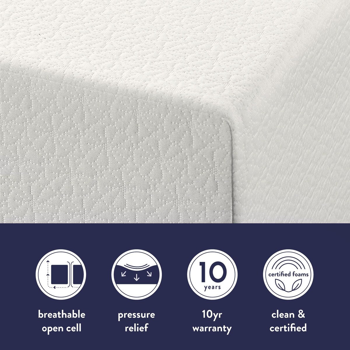 Matelas en mousse à mémoire de forme à 8 couches de Crown Comfort