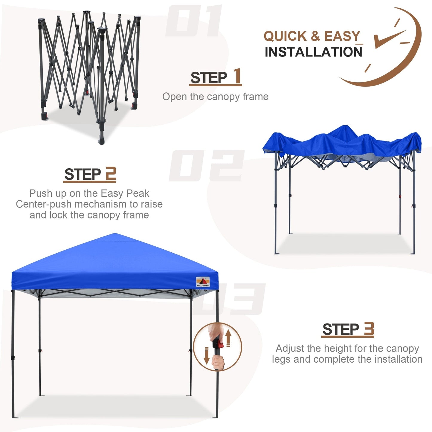 ABCCANOPY Tente de parasol pliable et facile à monter, durable, pour extérieur.