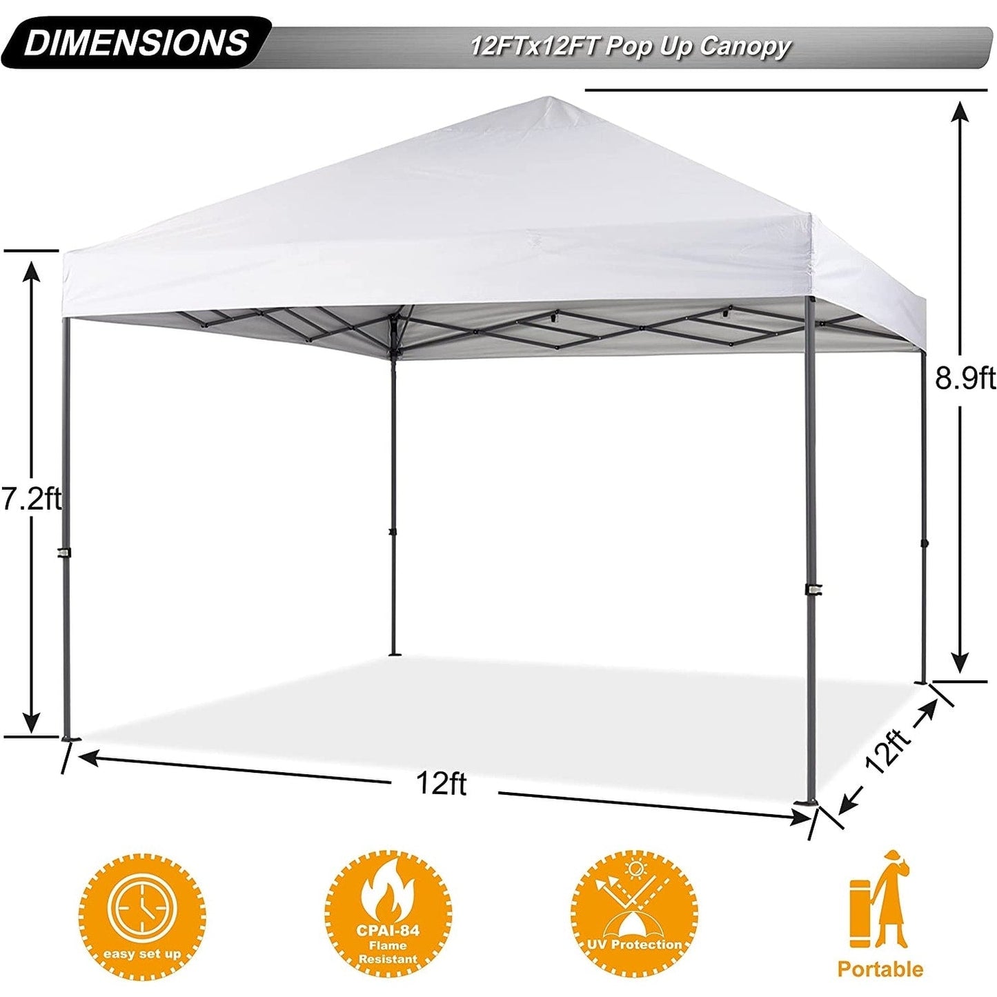 ABCCANOPY Tente de parasol pliable et facile à monter, durable, pour extérieur.