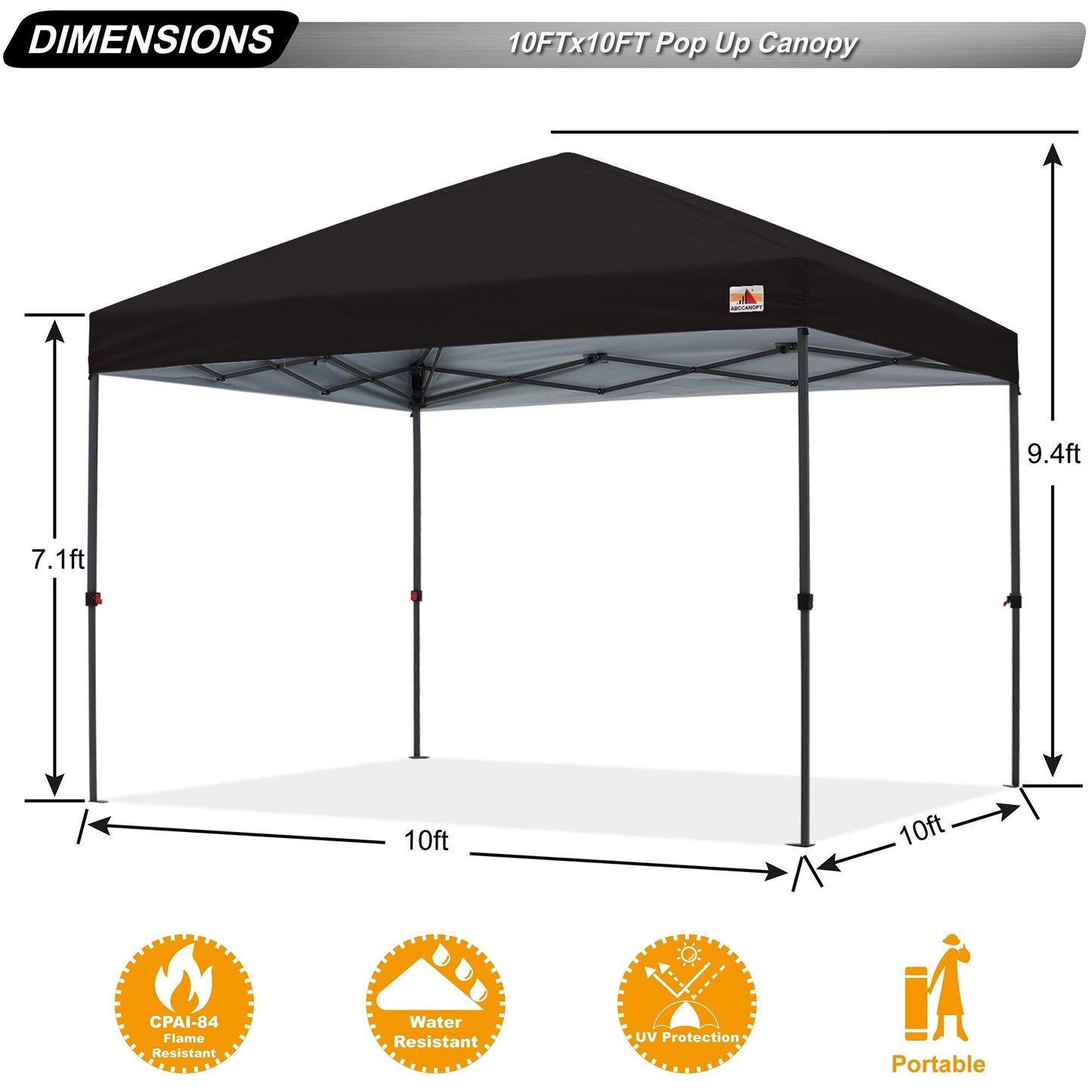 ABCCANOPY Tente de parasol pliable et facile à monter, durable, pour extérieur.