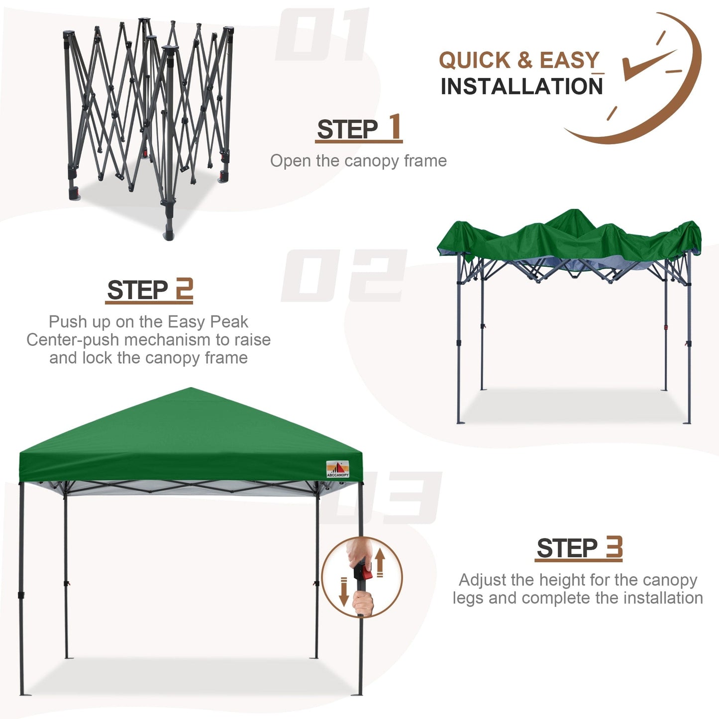ABCCANOPY Tente de parasol pliable et facile à monter, durable, pour extérieur.