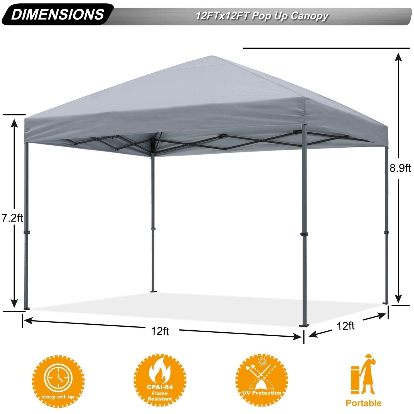 ABCCANOPY Tente de parasol pliable et facile à monter, durable, pour extérieur.