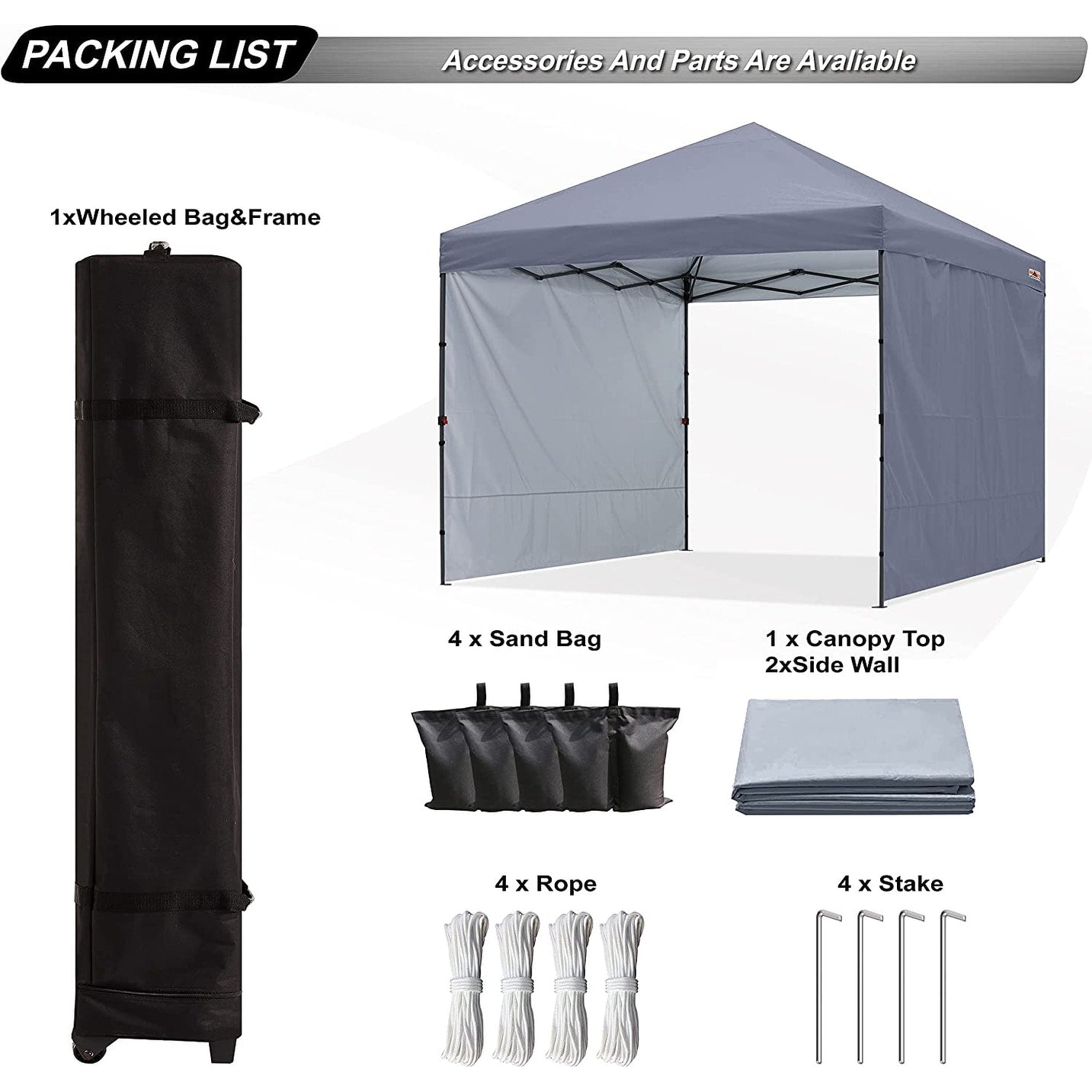ABCCANOPY Tente de parasol pliable et facile à monter, durable, pour extérieur.