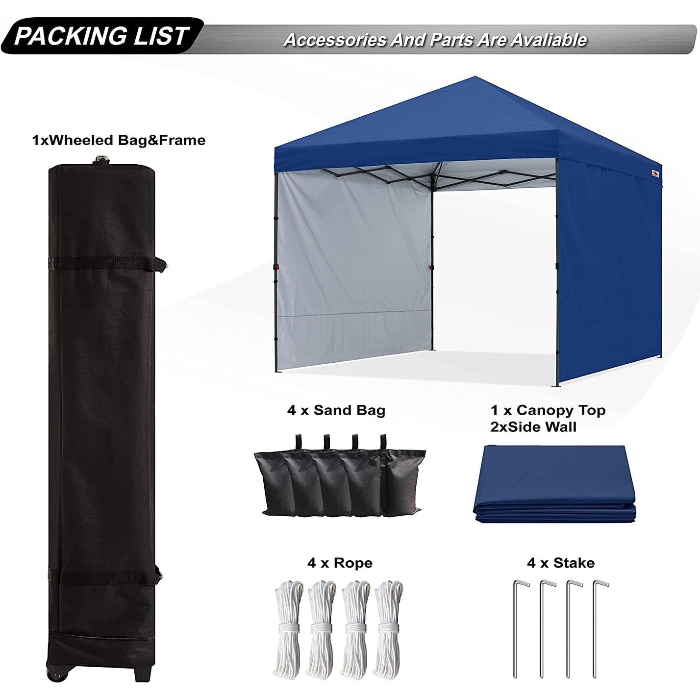 ABCCANOPY Tente de parasol pliable et facile à monter, durable, pour extérieur.