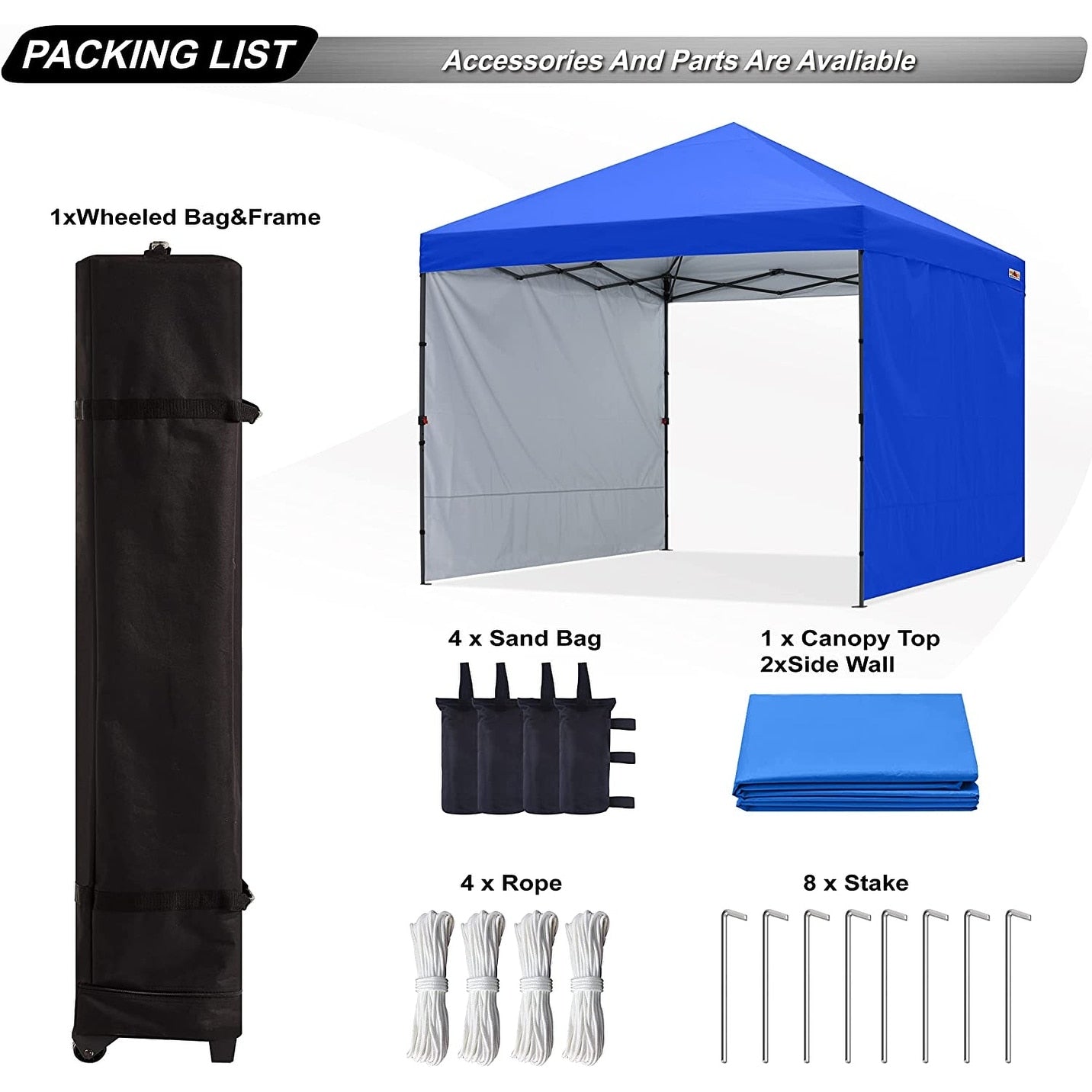 ABCCANOPY Tente de parasol pliable et facile à monter, durable, pour extérieur.