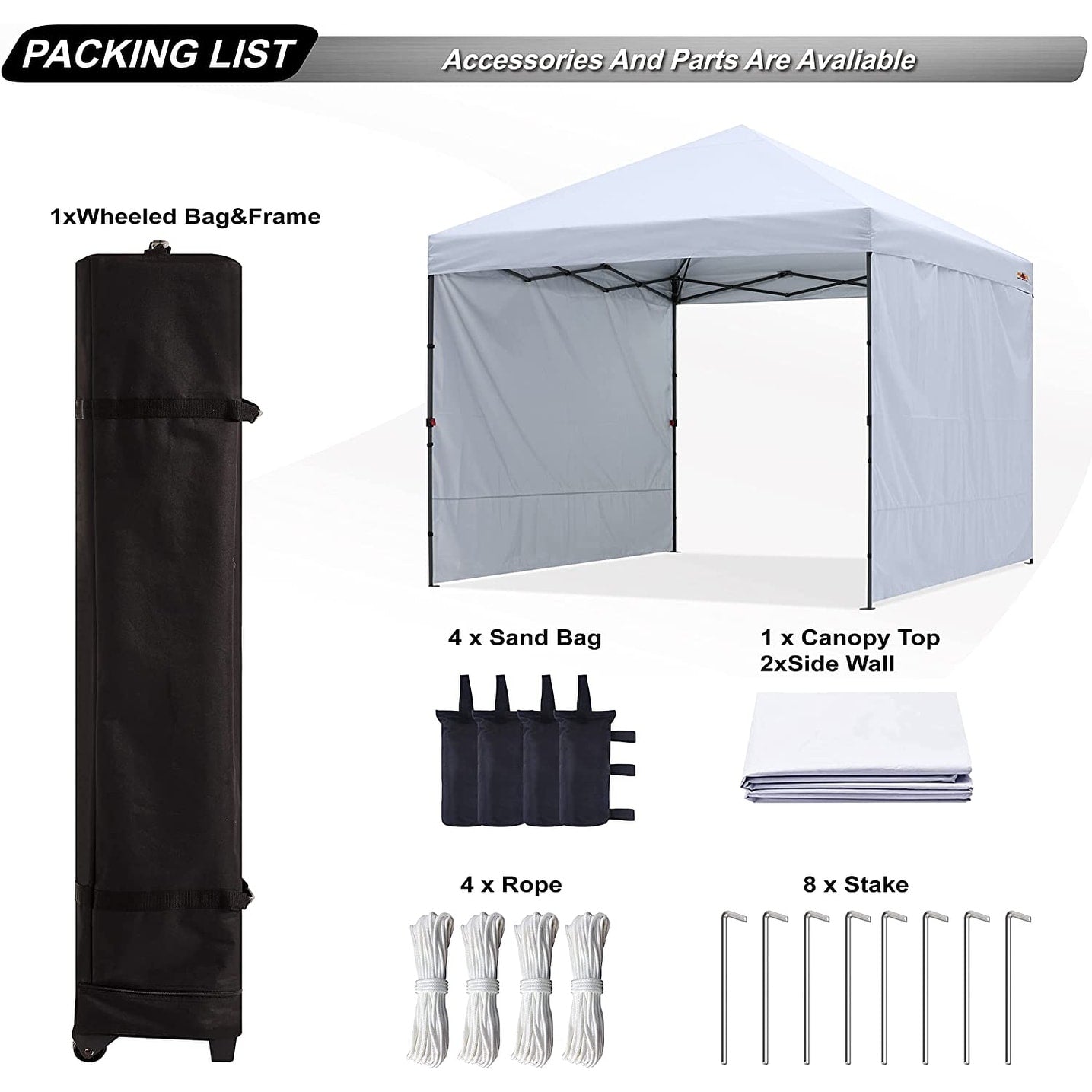 ABCCANOPY Tente de parasol pliable et facile à monter, durable, pour extérieur.