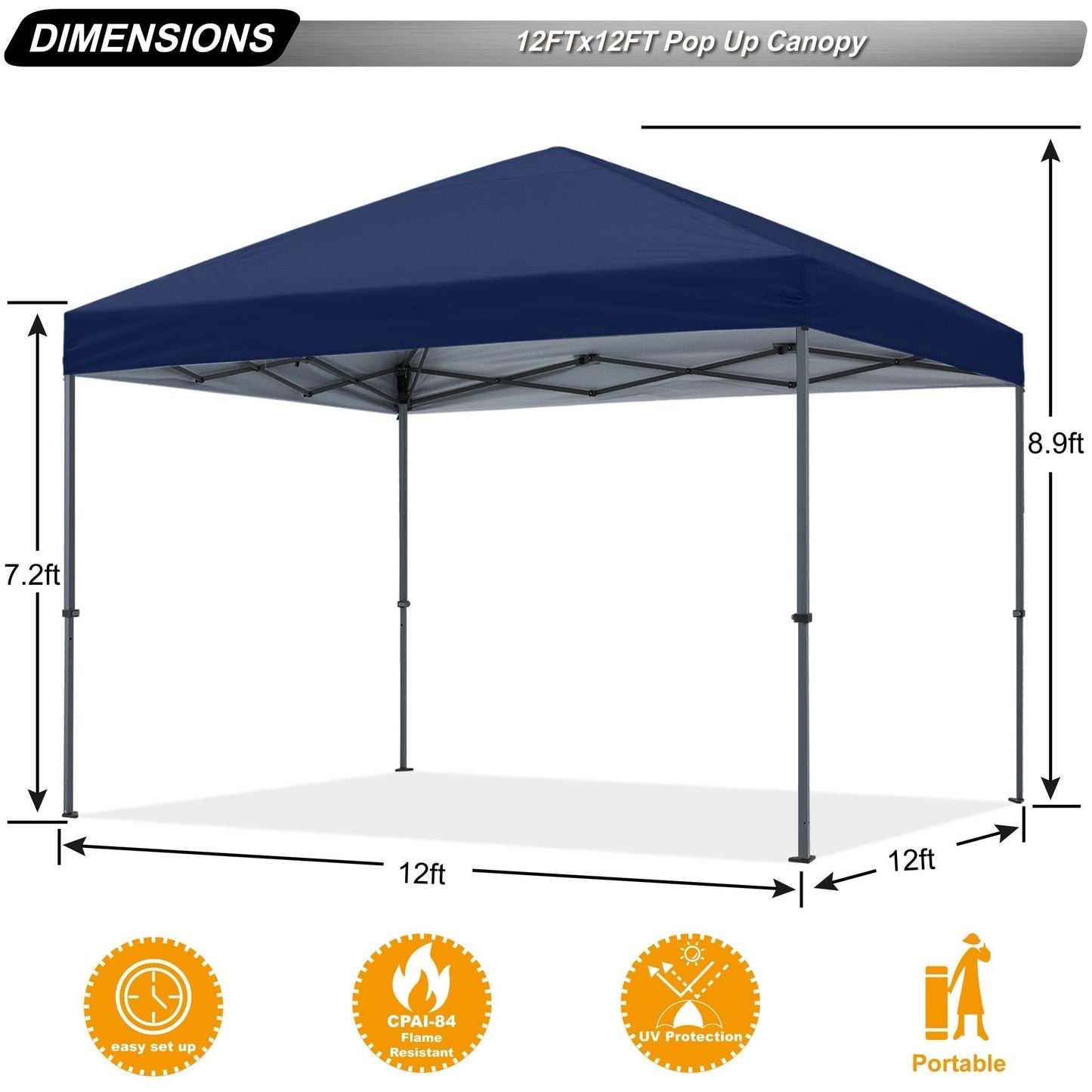 ABCCANOPY Tente de parasol pliable et facile à monter, durable, pour extérieur.