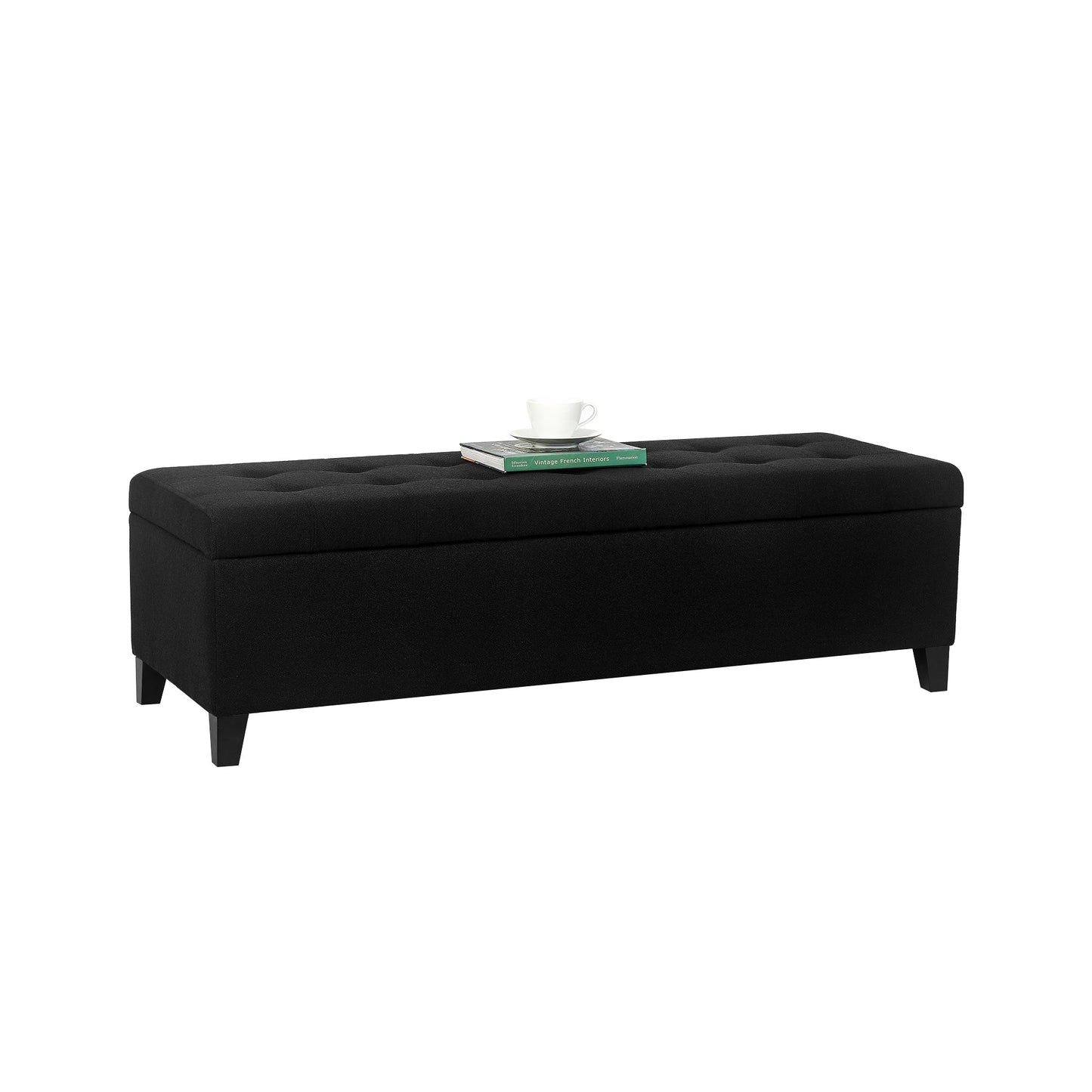 Tabouret de rangement Adeco 50 en simili cuir