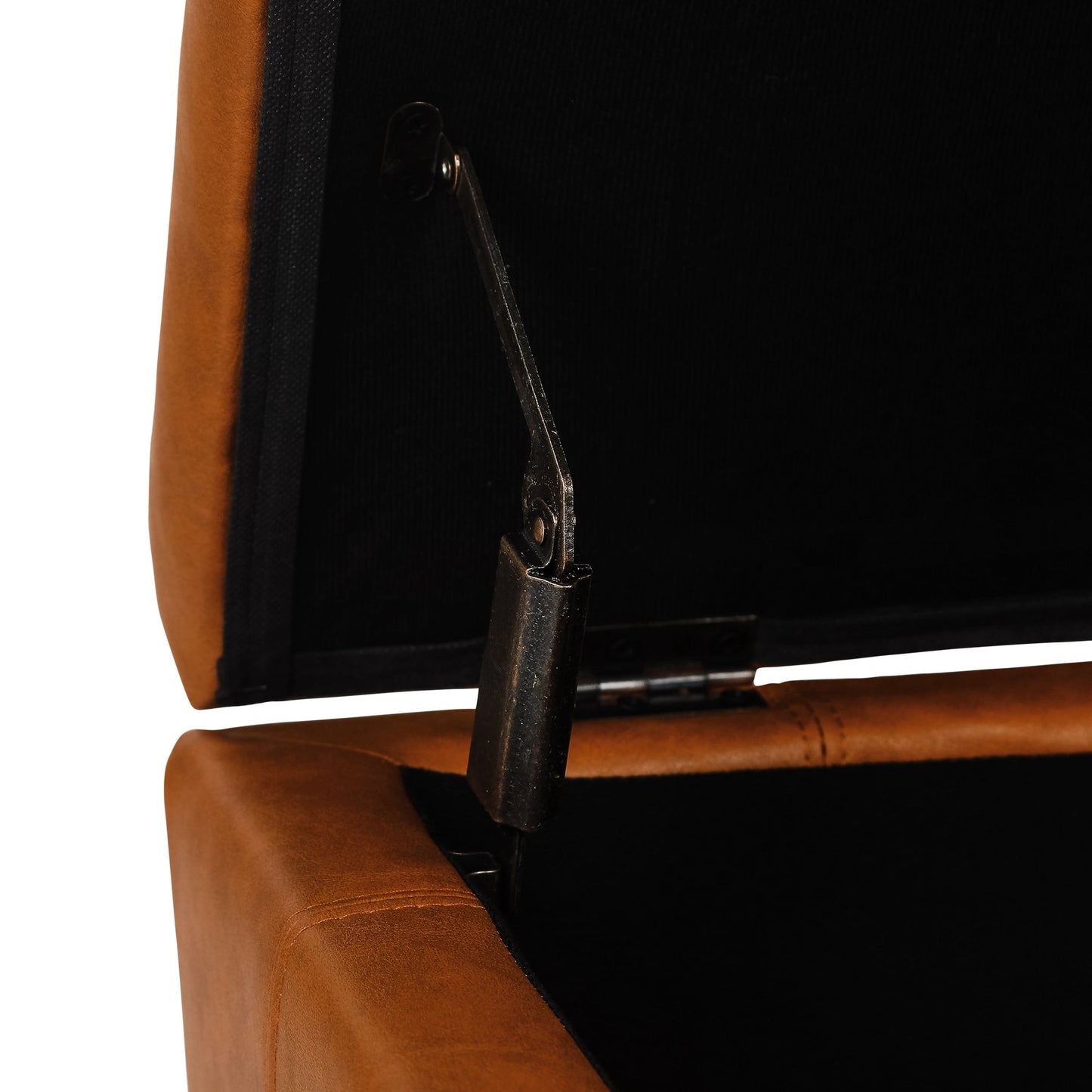 Tabouret de rangement Adeco 50 en simili cuir