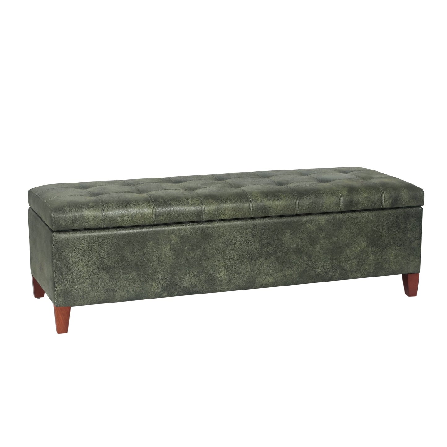 Tabouret de rangement Adeco 50 en simili cuir