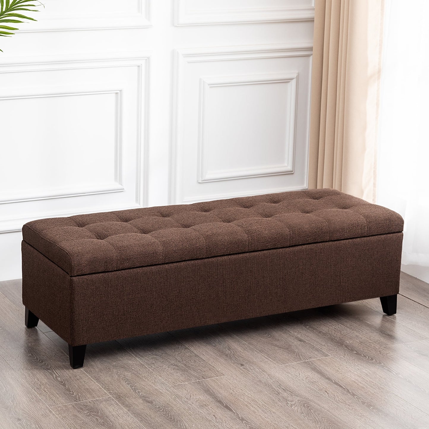 Tabouret de rangement Adeco 50 en simili cuir