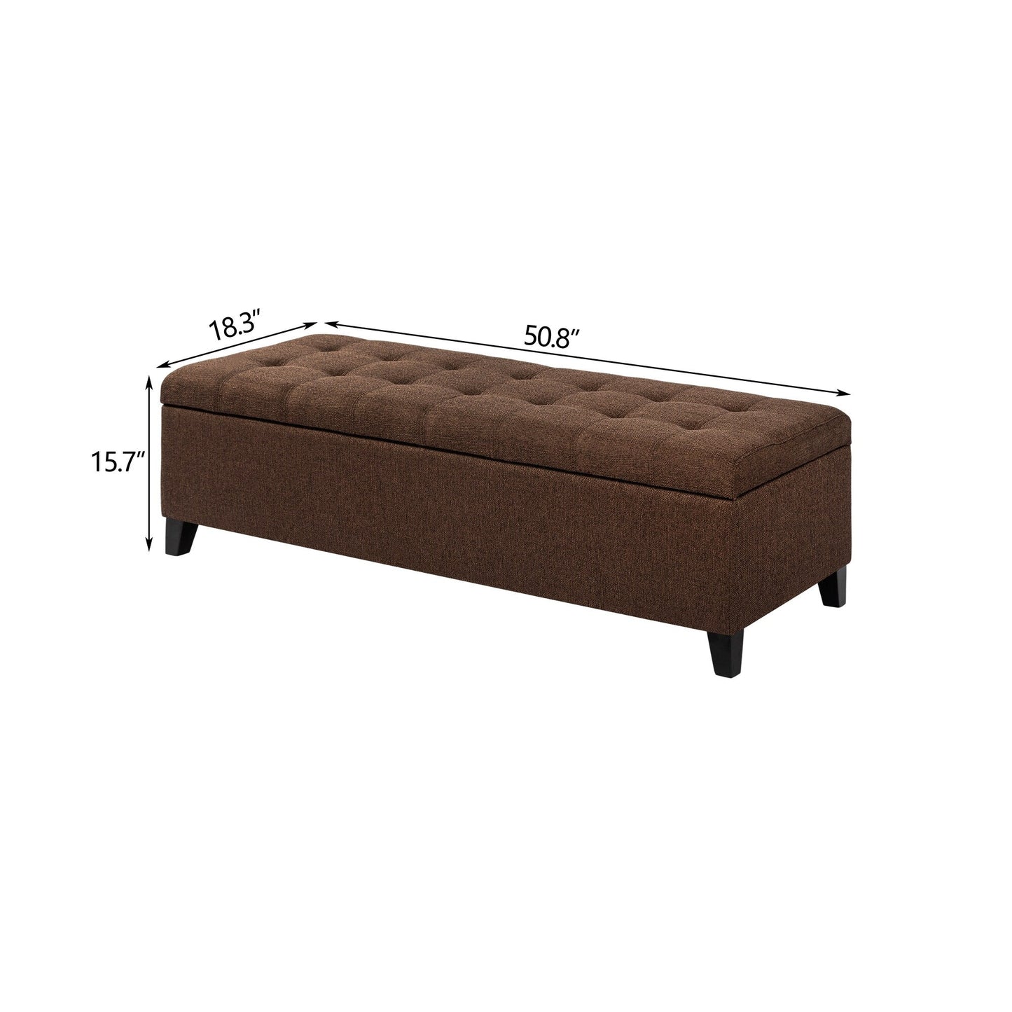 Tabouret de rangement Adeco 50 en simili cuir