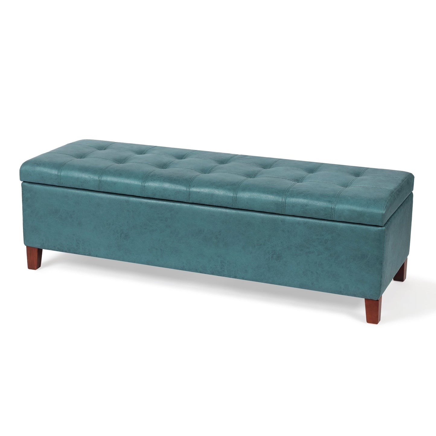 Tabouret de rangement Adeco 50 en simili cuir