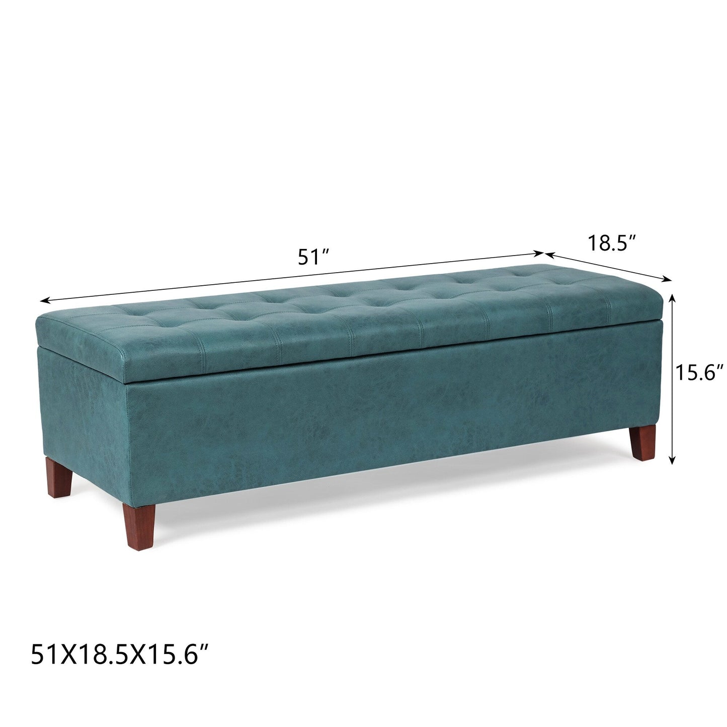 Tabouret de rangement Adeco 50 en simili cuir