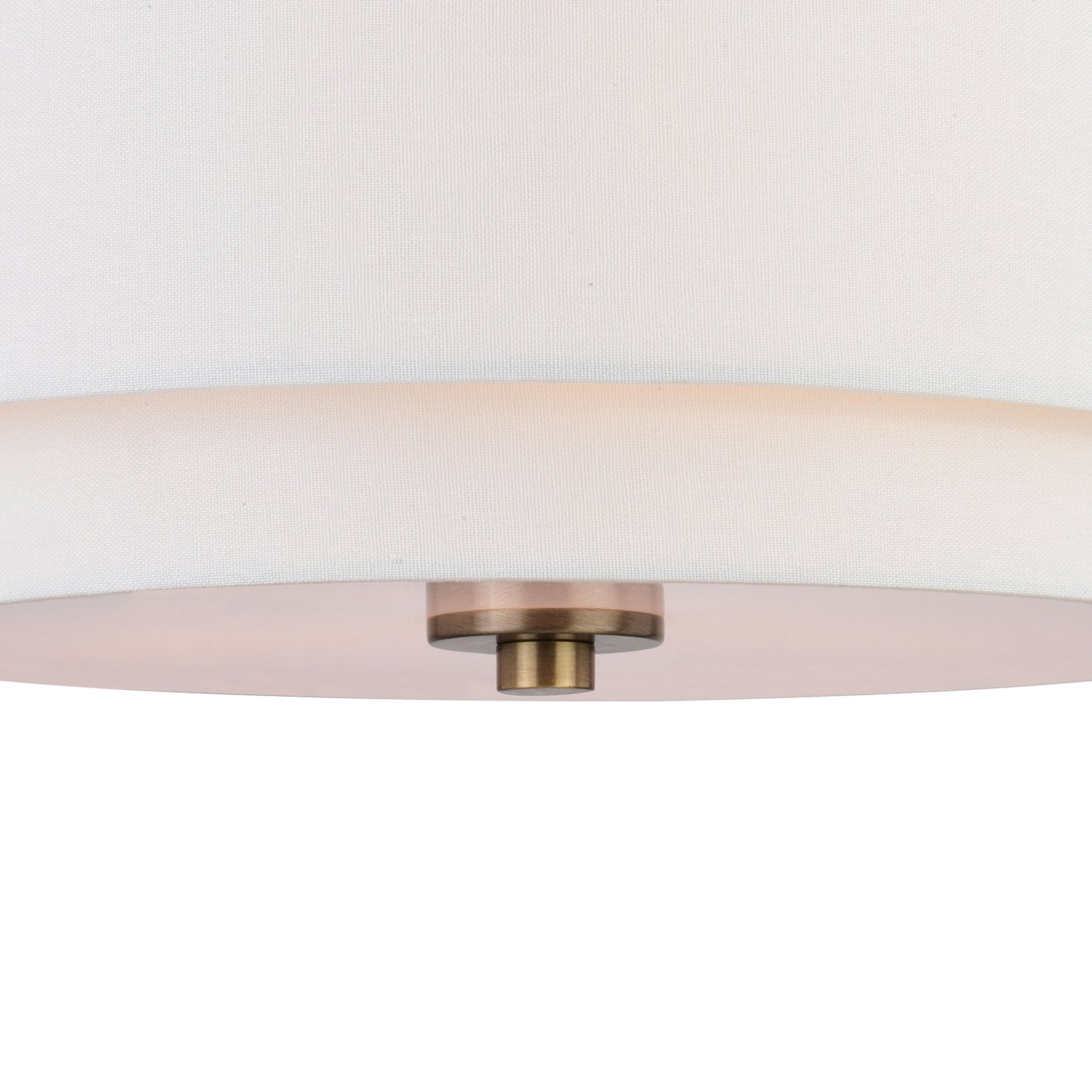 Luminaire à suspension à montage au plafond de style moderne du milieu du siècle de Burnaby avec abat-jour blanc en lin.