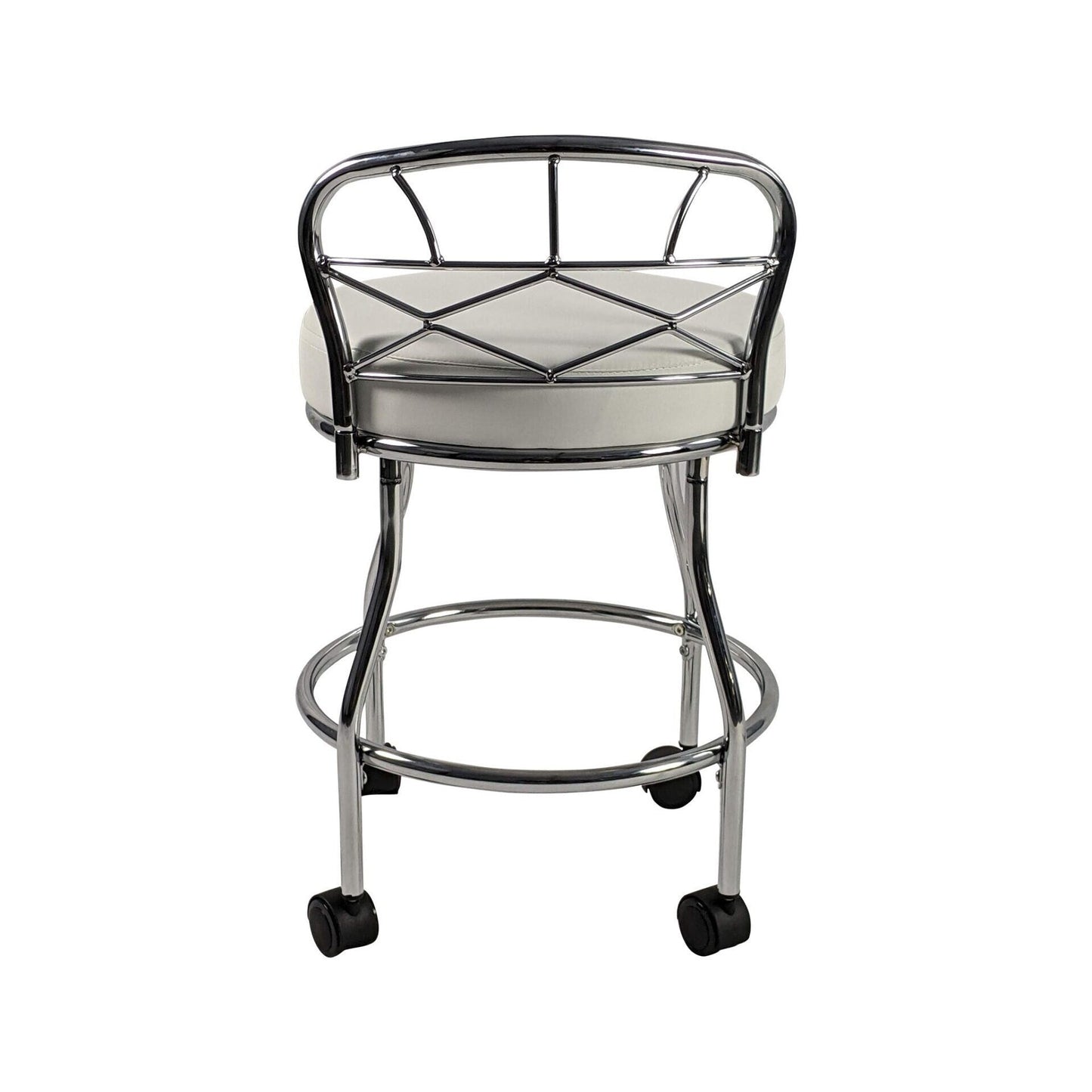 Tabouret de coiffeuse Diana à dossier en X de Carolina Living avec roulettes