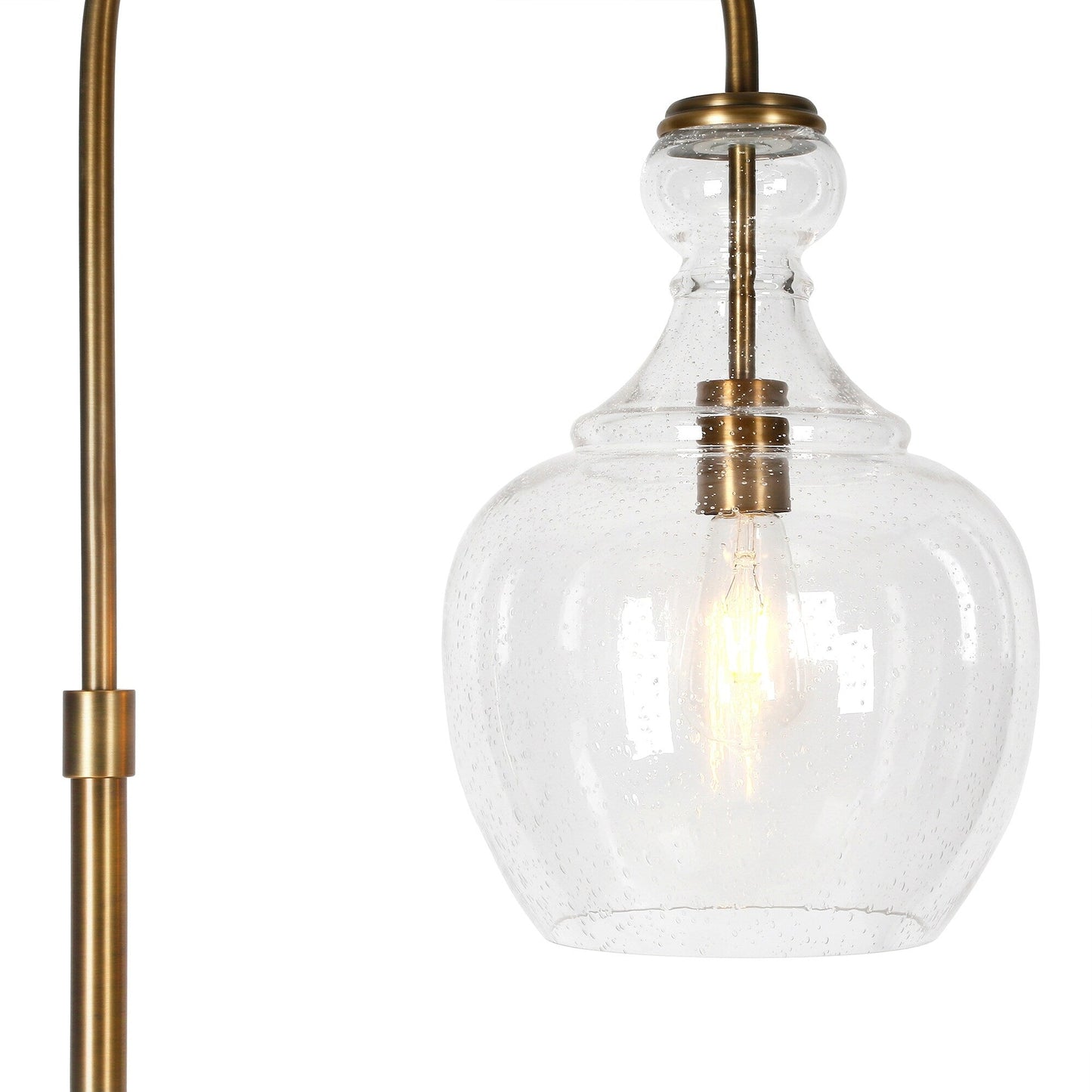 Verona Lampe de sol à arc avec abat-jour en verre