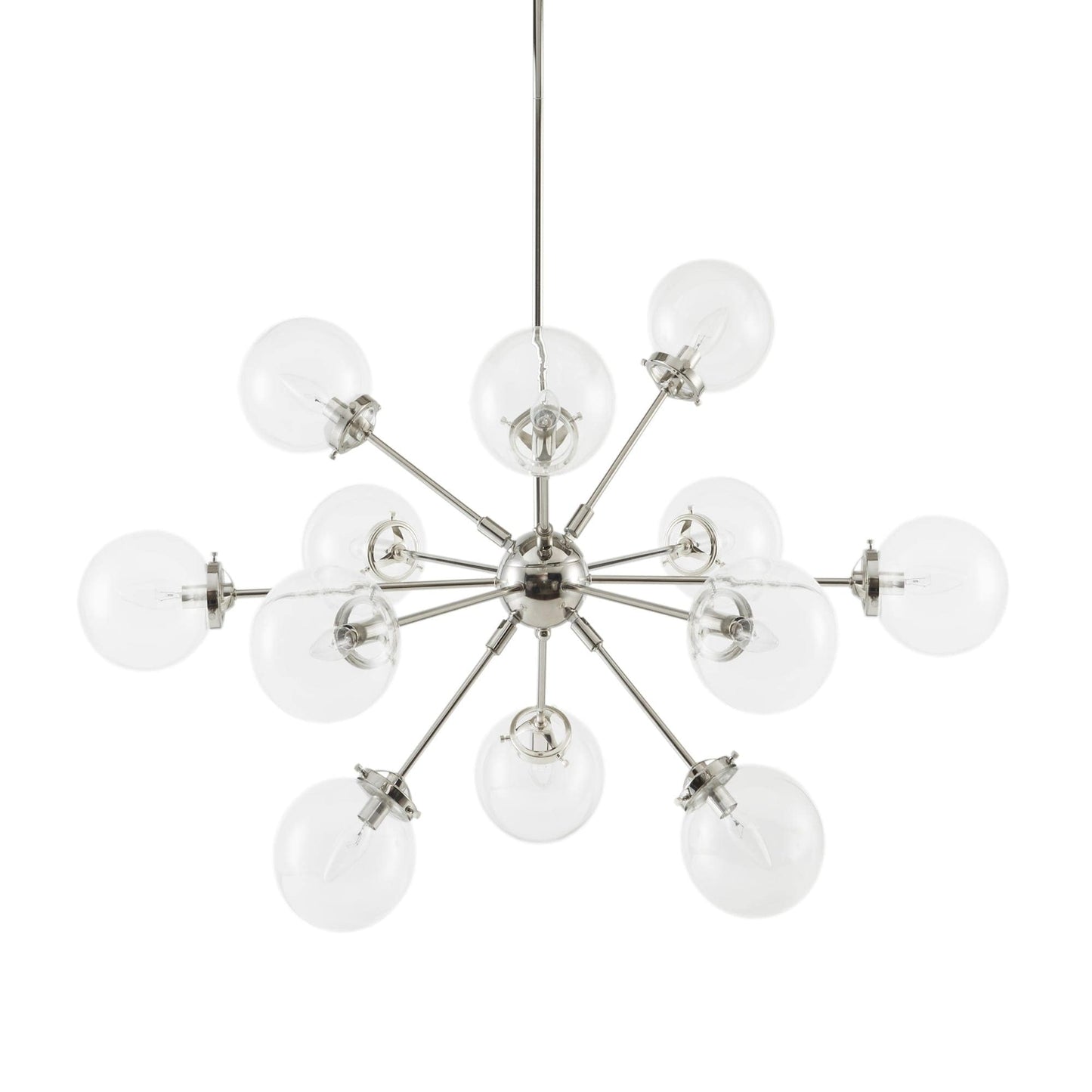 INK+IVY Lustre Paige à 12 lumières avec ampoules à globe surdimensionnées