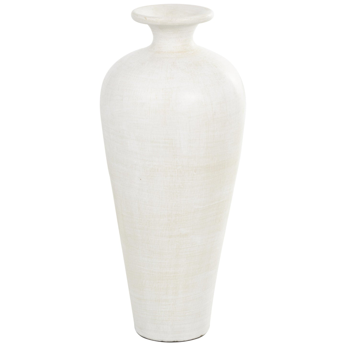 Vase décoratif en forme d'amphore, en céramique, de grande taille, pour le sol - Blanc - Roche River Decor