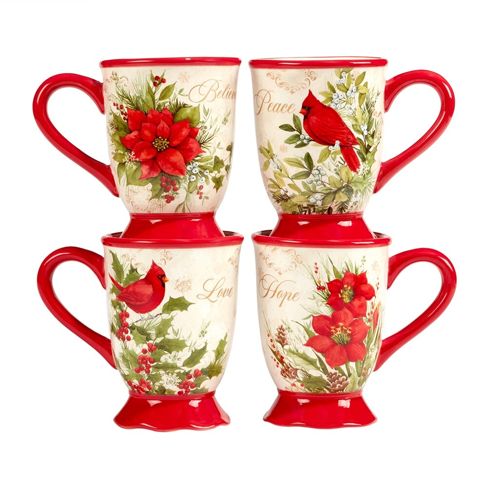 Service de vaisselle Certified International Winter's Medley, 16 pièces, pour 4 personnes.