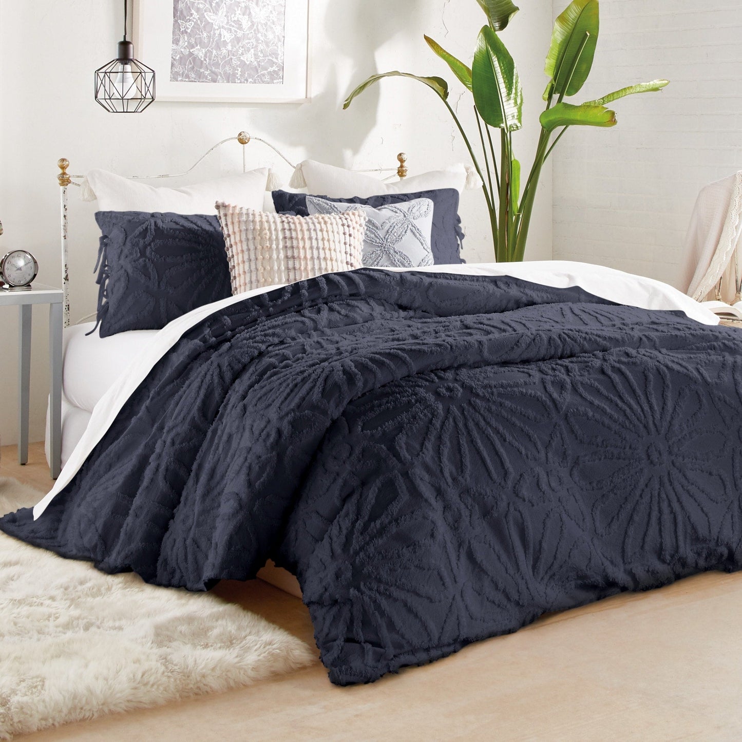 Ensemble de couette à médaillon en chenille Peri Home