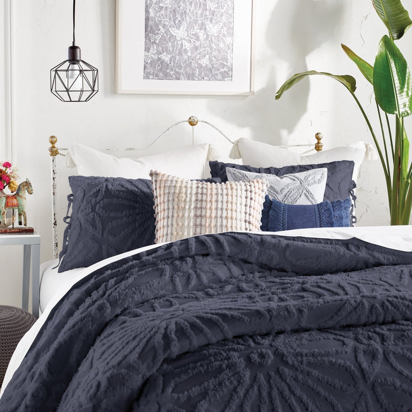 Ensemble de couette à médaillon en chenille Peri Home