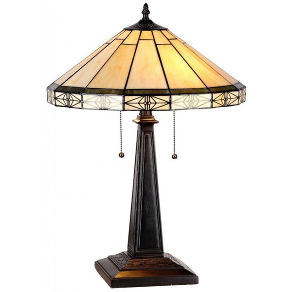 Lampe de table Tiffany Style Mission Design à 2 lumières