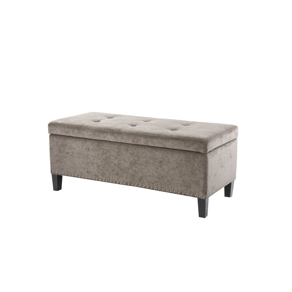 Banc de rangement Madison Park Shandra II avec dessus capitonné et fermeture amortie