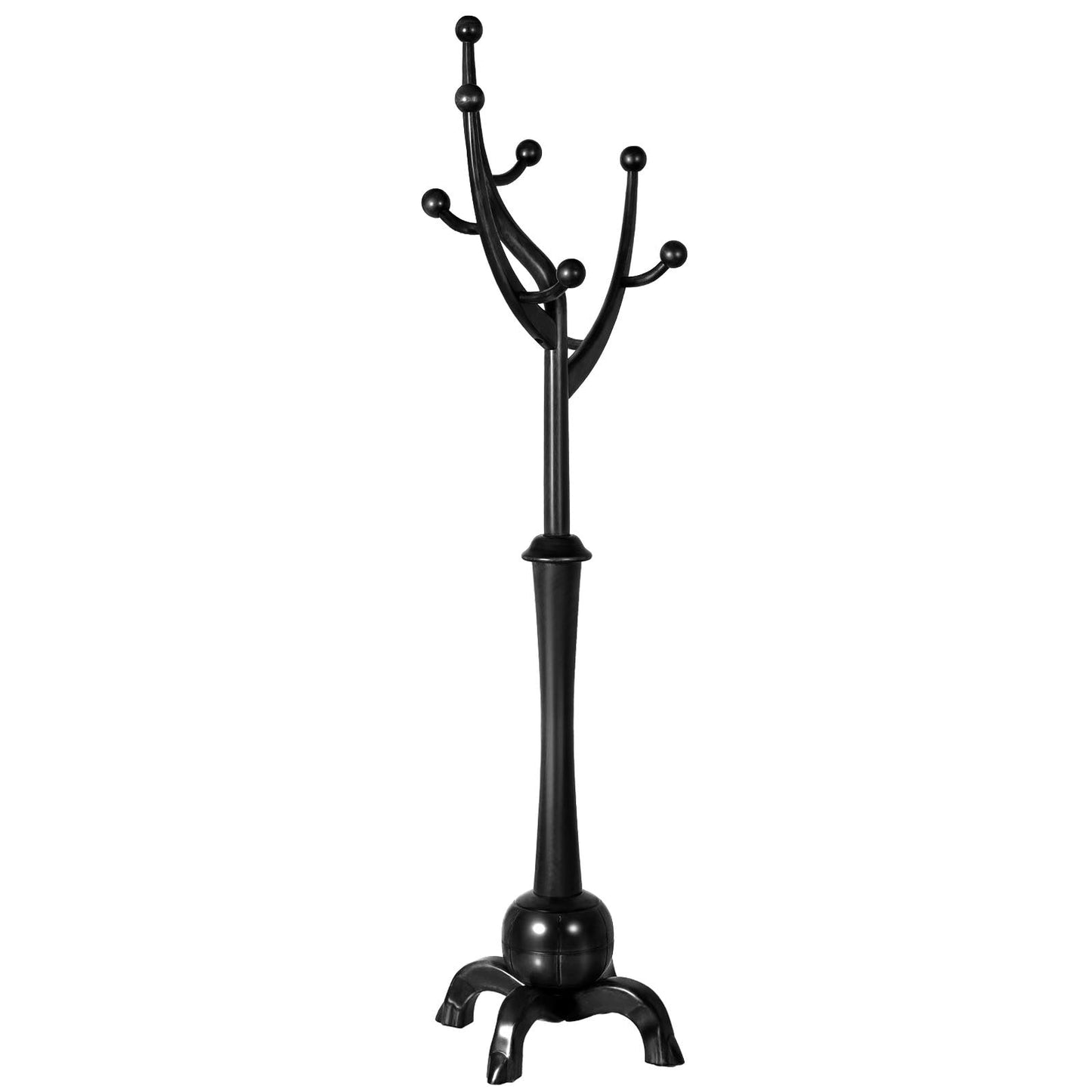 Porte-manteau sur pied en bois de caoutchouc en forme de branche d'arbre avec 8 crochets - 62,2 cm (l) x 179,5 cm (h)
