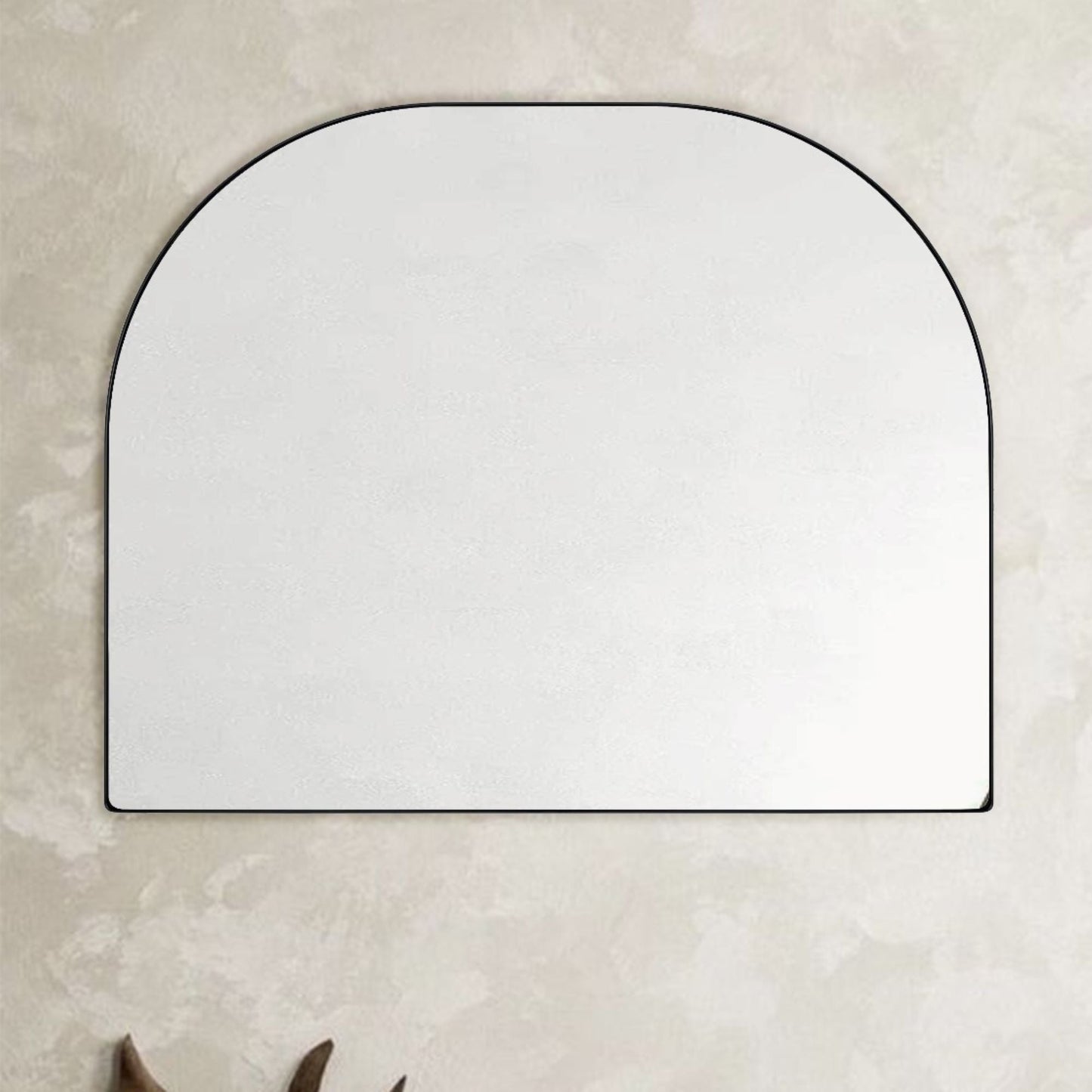 TEHOME Dezerae Grand miroir à arche pour cheminée, 102 cm L x 81 cm H