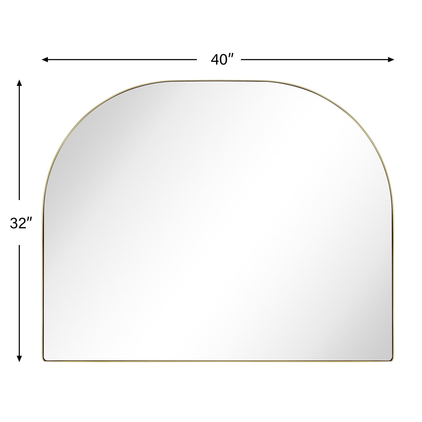 TEHOME Dezerae Grand miroir à arche pour cheminée, 102 cm L x 81 cm H