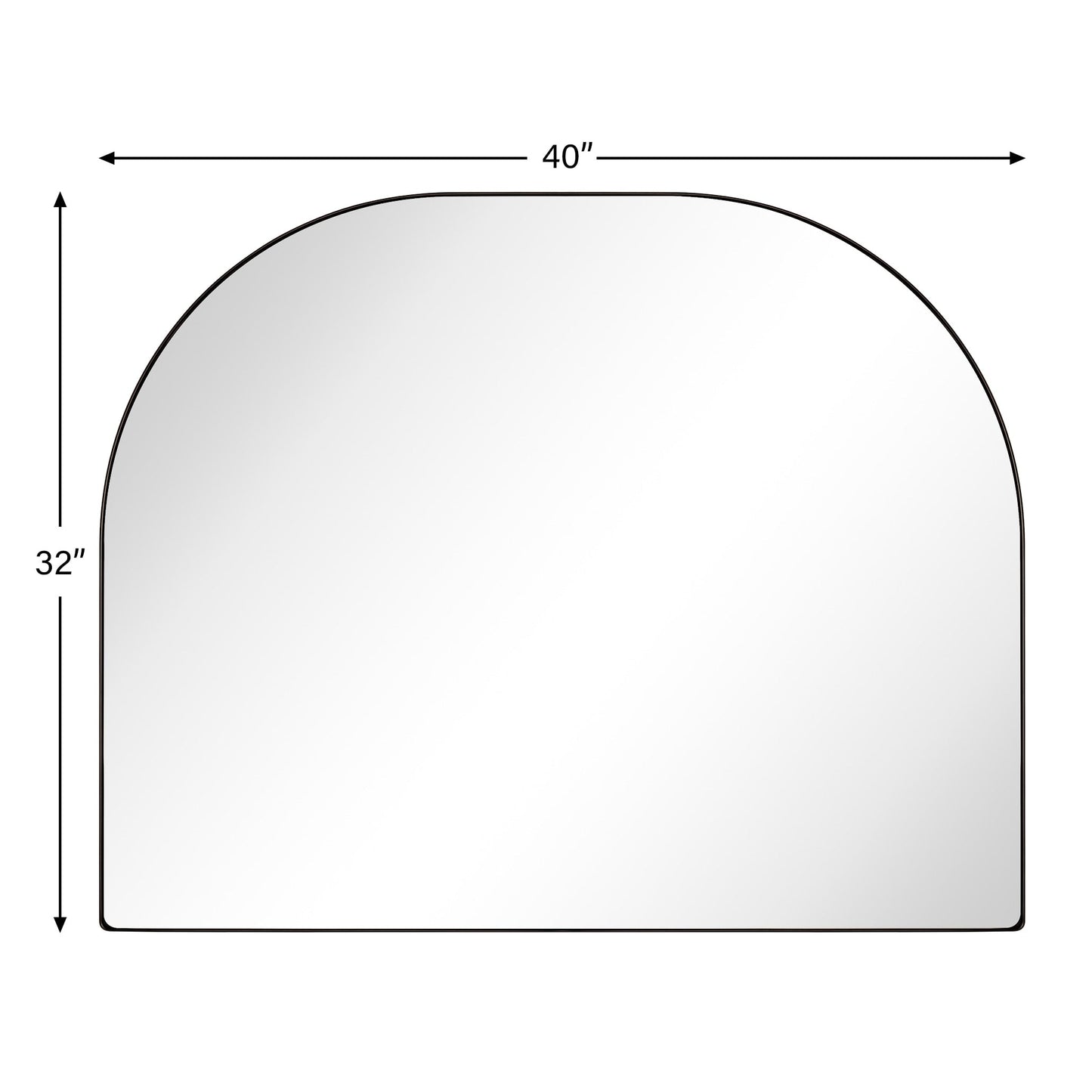 TEHOME Dezerae Grand miroir à arche pour cheminée, 102 cm L x 81 cm H