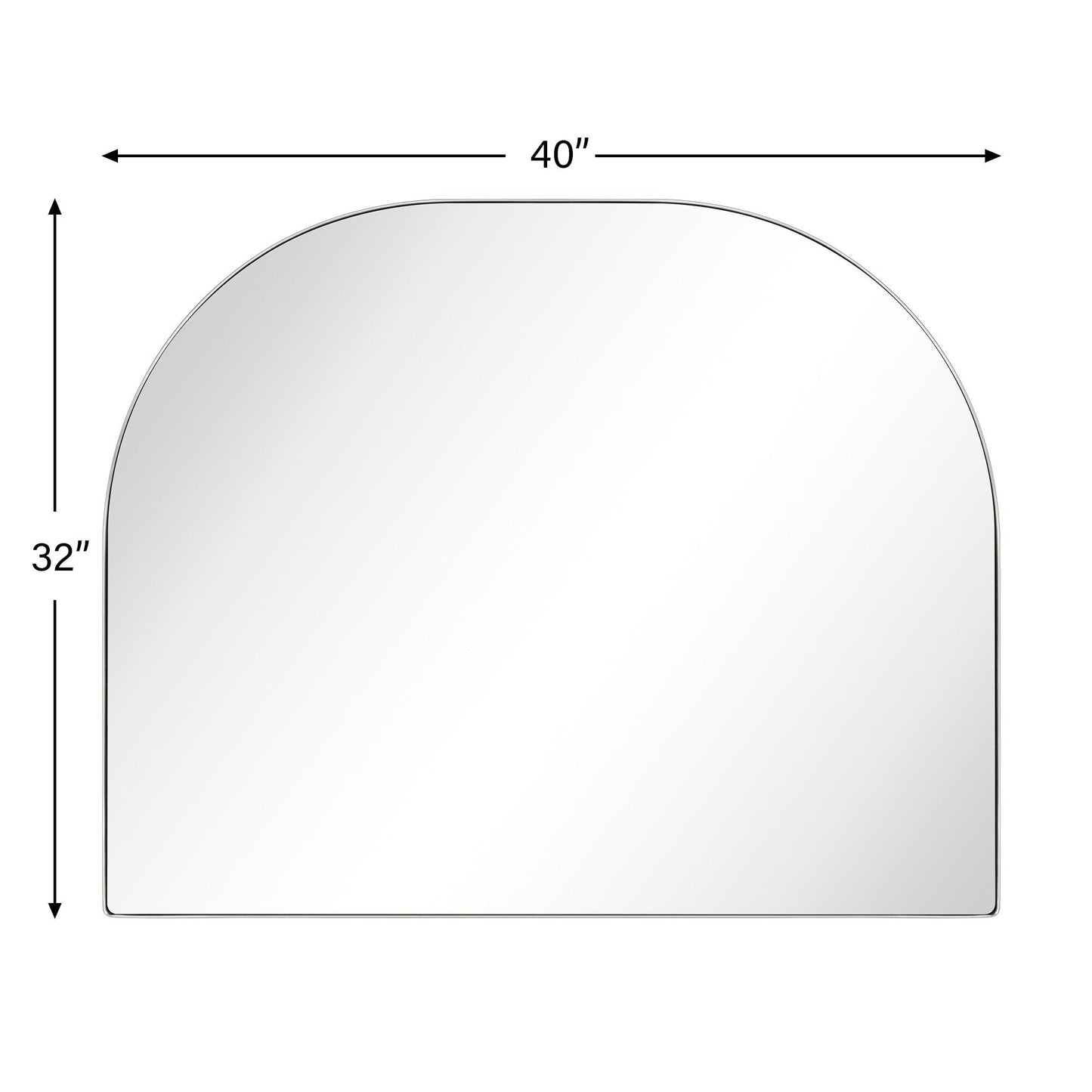 TEHOME Dezerae Grand miroir à arche pour cheminée, 102 cm L x 81 cm H
