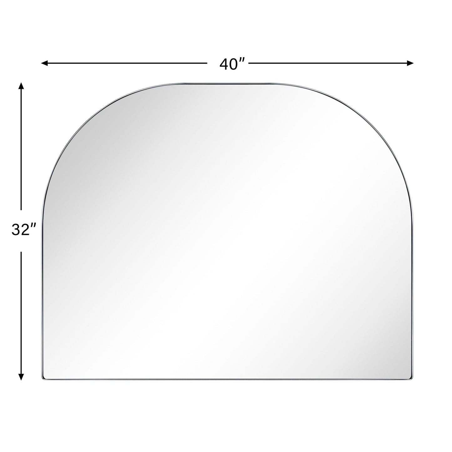 TEHOME Dezerae Grand miroir à arche pour cheminée, 102 cm L x 81 cm H