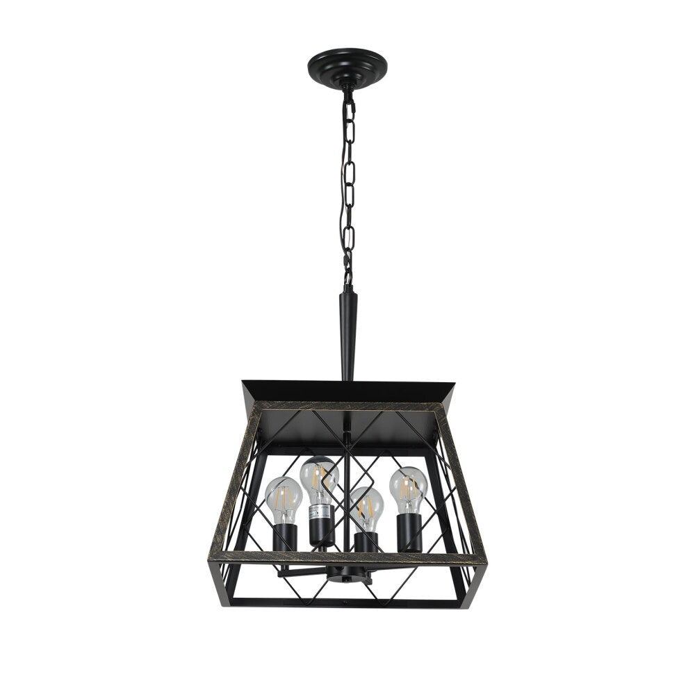 Luminaires à suspension à 4 lumières, style ferme, avec gradation, pour salle à manger, ampoules non incluses.