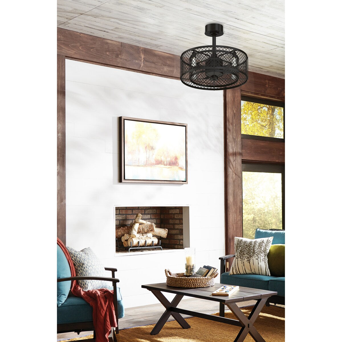 Ventilateur de plafond Fanimation Studio Collection Vintere, bronze vieilli, 4 lumières