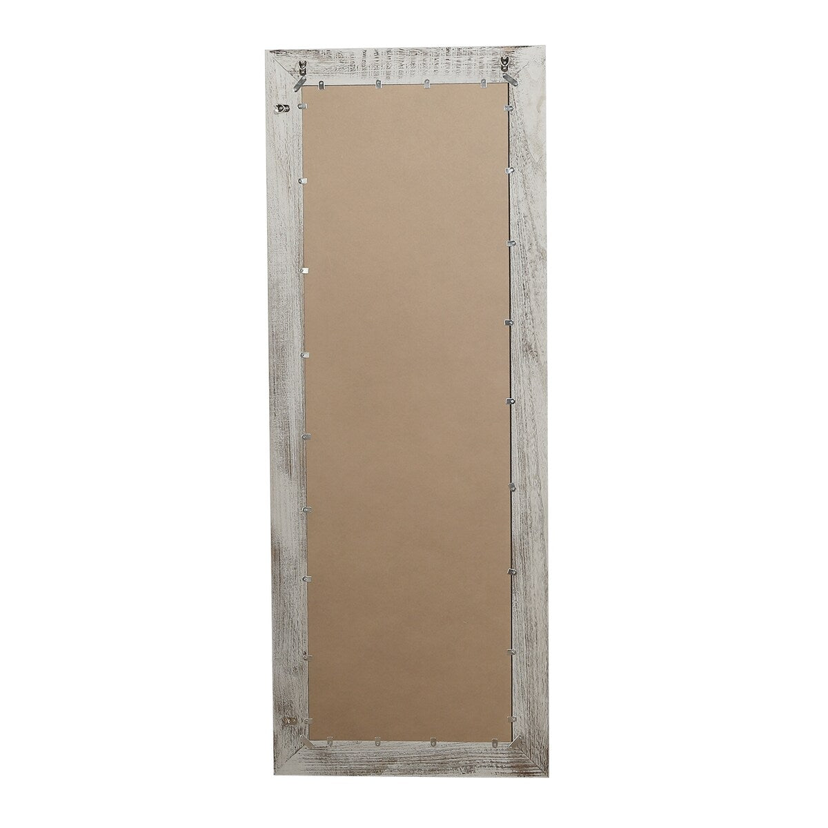Grand miroir mural en bois à cadre rustique style farmhouse - 65x24