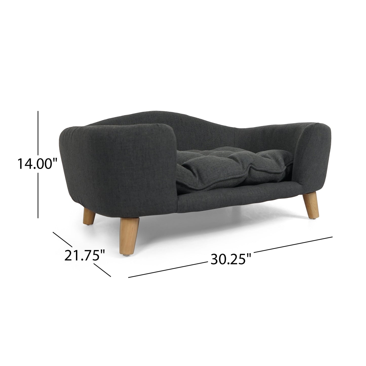Couchon pour animal de compagnie en tissu Ferncliffe, style milieu de siècle, de Christopher Knight Home