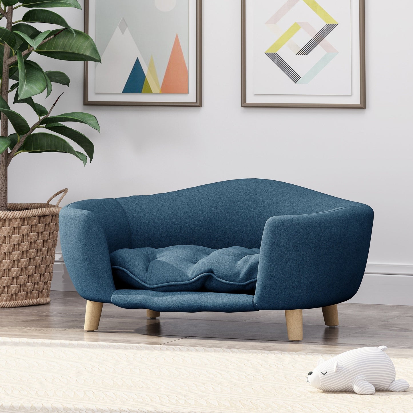 Couchon pour animal de compagnie en tissu Ferncliffe, style milieu de siècle, de Christopher Knight Home